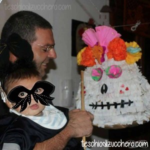 pignata sugar skull con busta di carta