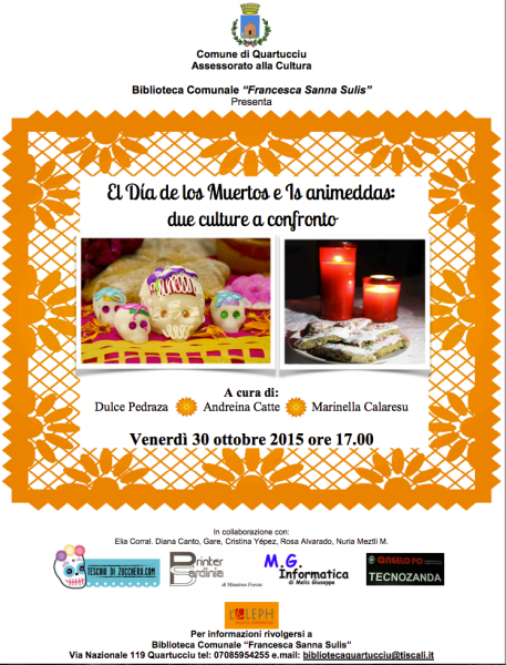 locandina Dia de los Muertos - Is Animeddas. Due culture a confronto