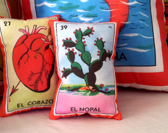 loteria-mexicana-cuscino
