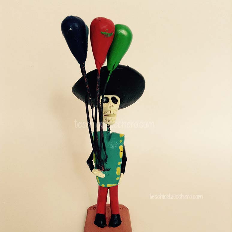 calavera venditore palloncini
