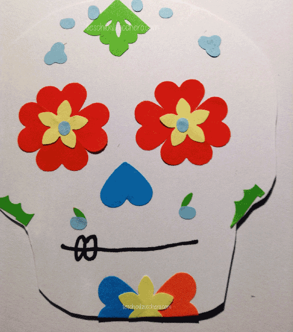 disegna-i-denti-teschio-zucchero-carta