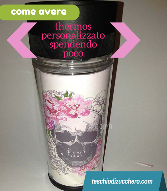 thermos personalizzato sugar skull