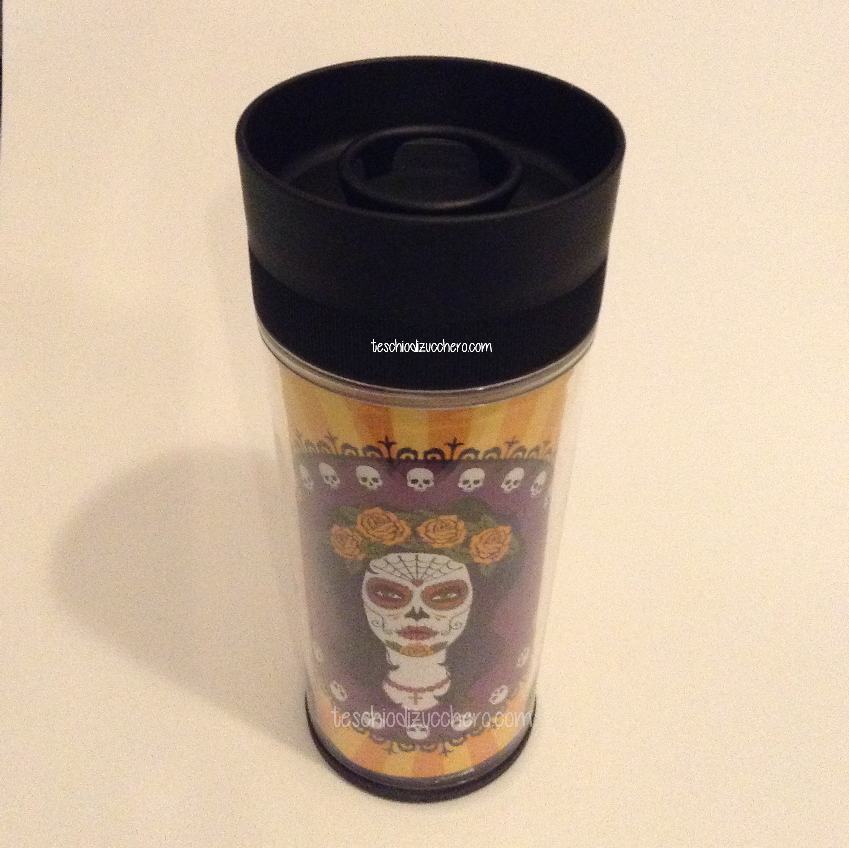 thermos personalizzato con teschio di zucchero